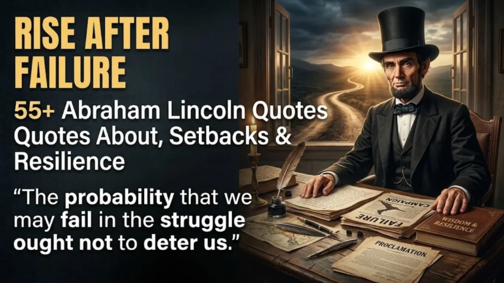 55+ Abraham Lincoln Quotes About Failure, Setbacks & Resilience
