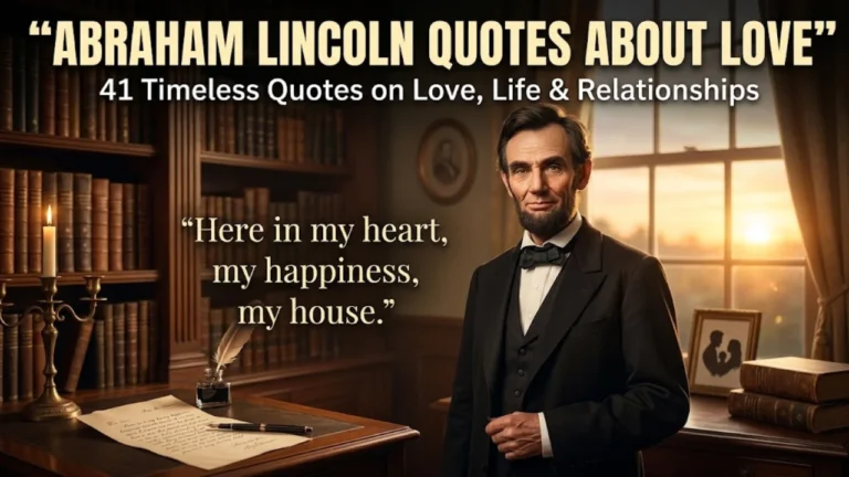 Abraham Lincoln Quotes About Love: 41 Timeless Quotes on Love, Life & Relationships