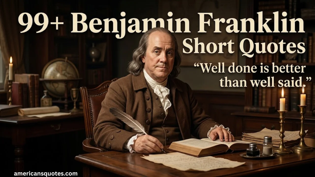 99+ Benjamin Franklin Short Quotes to Inspire Success, Wisdom & Life
