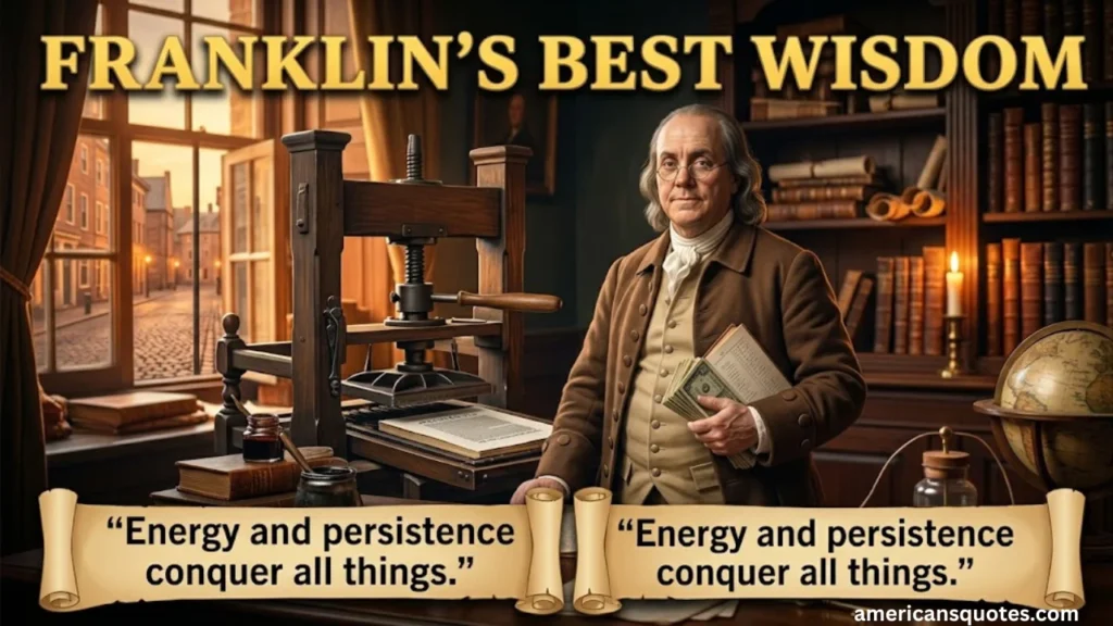 Benjamin Franklin Inspirational Quotes on Success, Money and Motivation