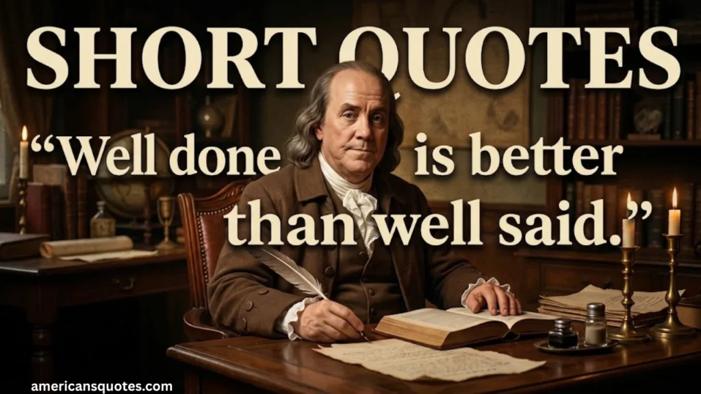 Benjamin Franklin Short Quotes on Success, Wisdom & Life