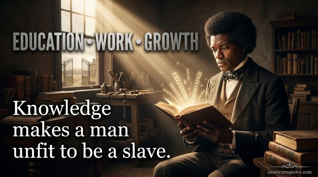 Frederick Douglass Quotes on Education, Work and Growth