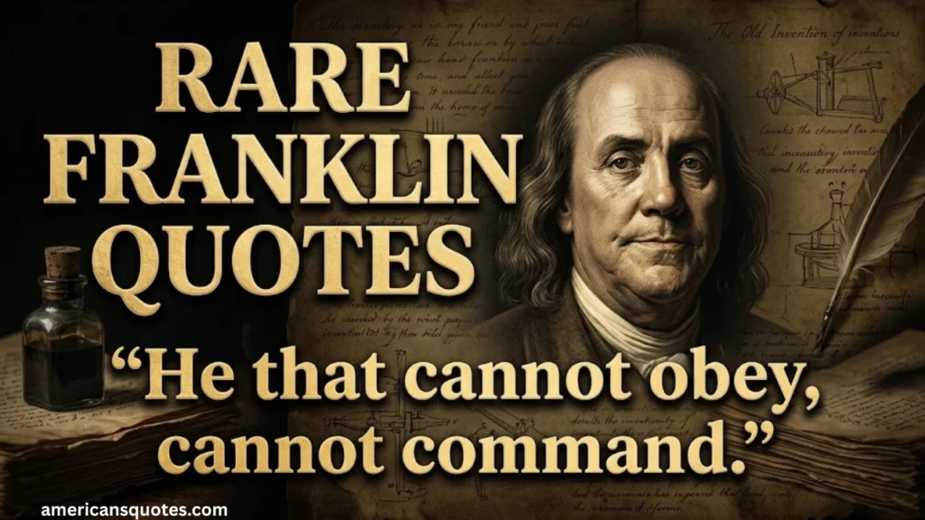 Rare & Lesser-Known Benjamin Franklin Quotes