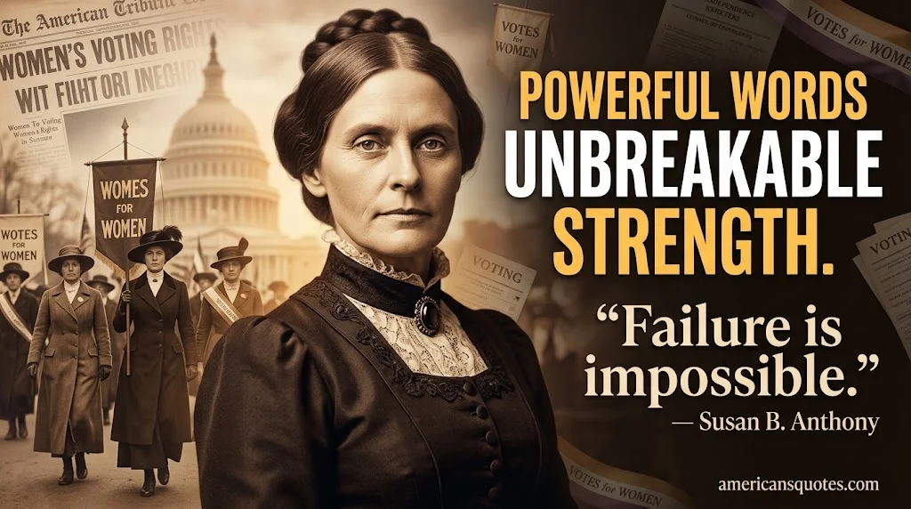 Powerful Susan B. Anthony Quotes About Strength