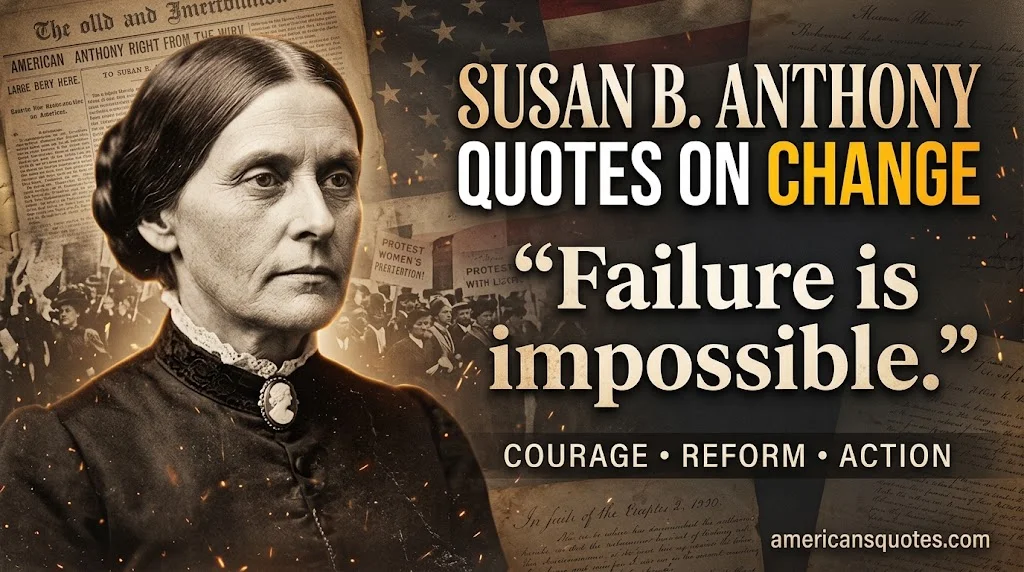 Susan B. Anthony Quotes About Change and Social Reform