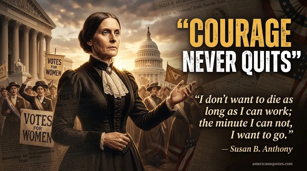 Susan B. Anthony Quotes About Courage and Resilience