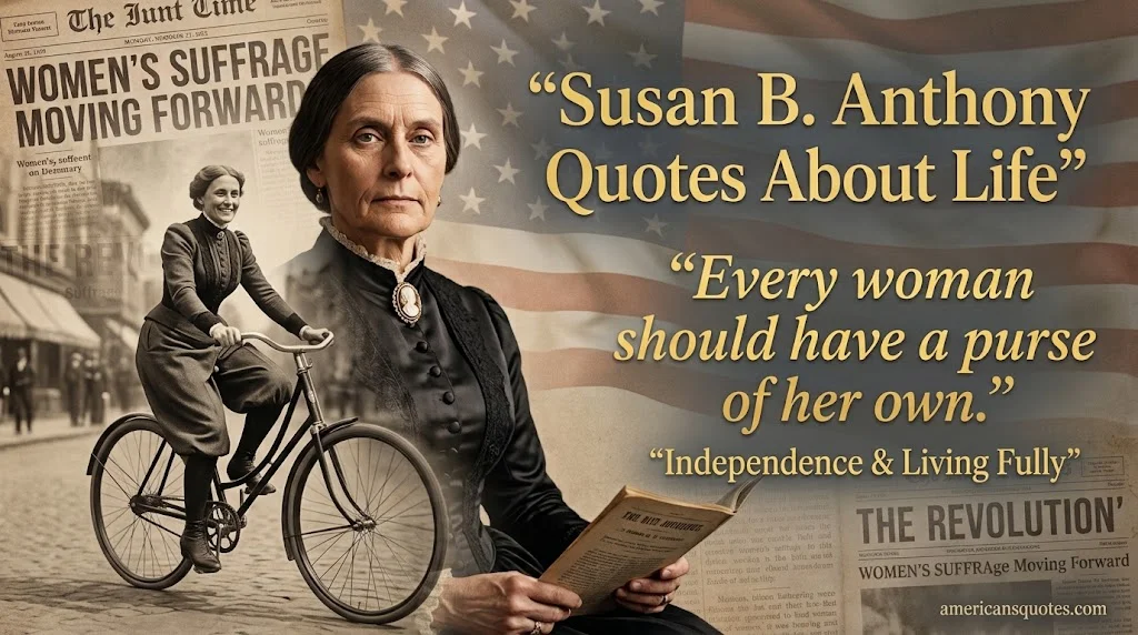 Susan B. Anthony Quotes About Independence and Living Fully