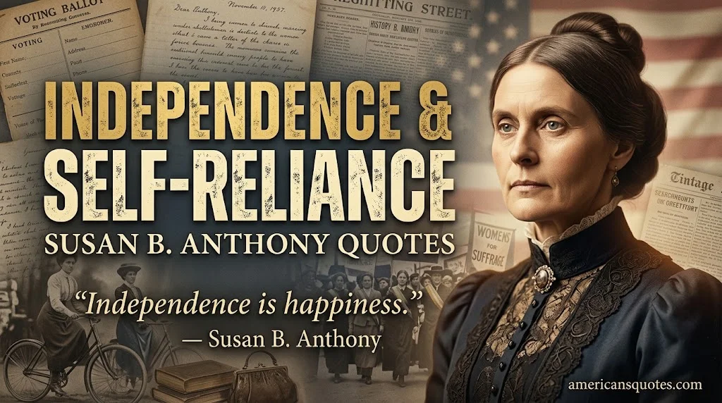 Susan B. Anthony Quotes About Independence and Self-Reliance