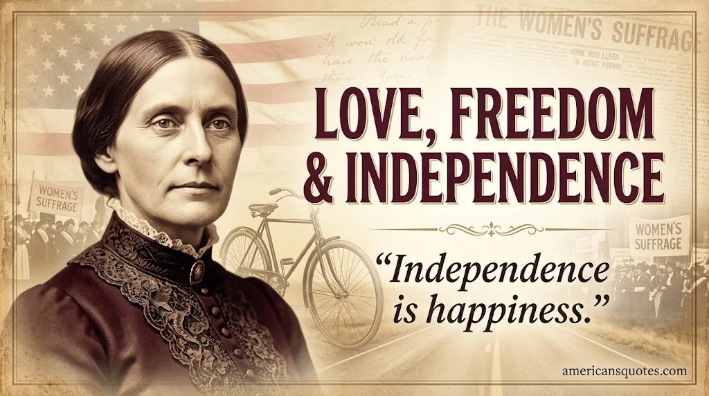 Susan B. Anthony love Quotes About Freedom and Independence