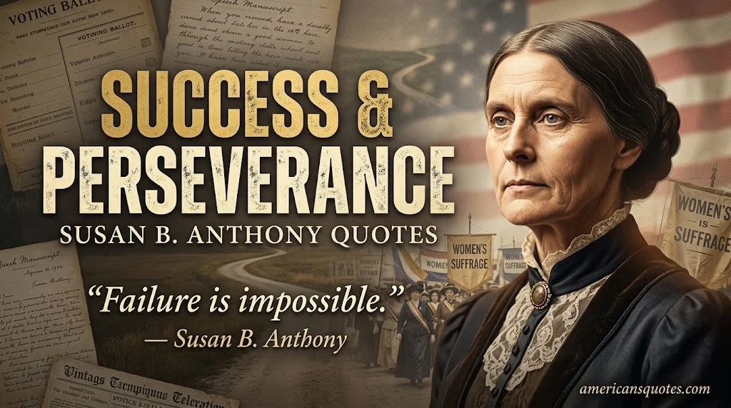 Susan B. Anthony Quotes About Success and Perseverance