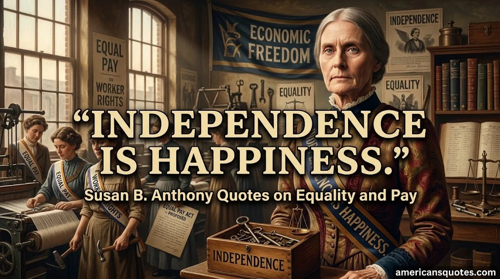 Susan B. Anthony Quotes on Equality, Independence, and Equal Pay