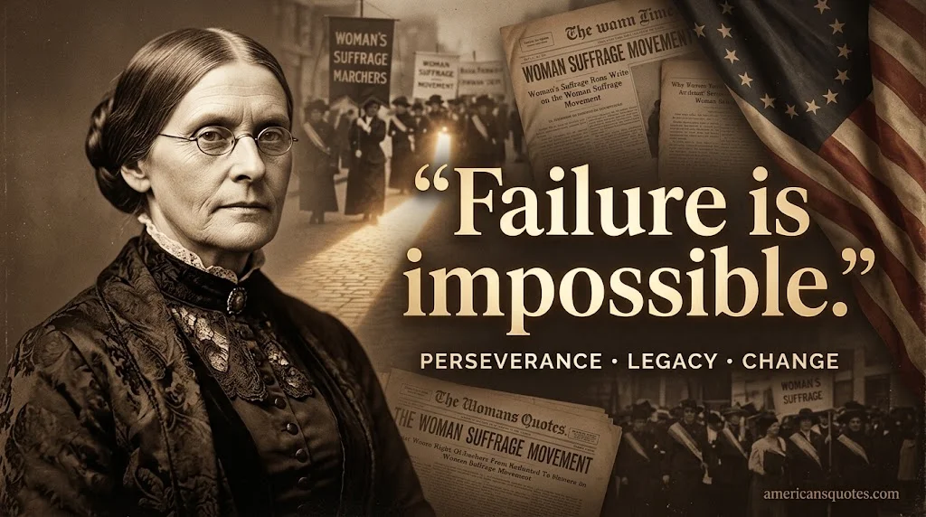Susan B. Anthony Quotes on Overcoming Challenges and Legacy